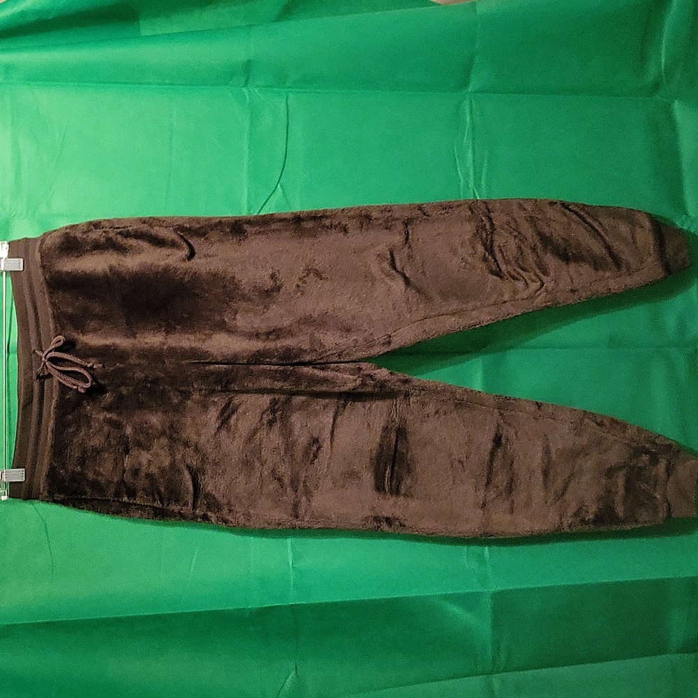 Dark olive warm plush pants